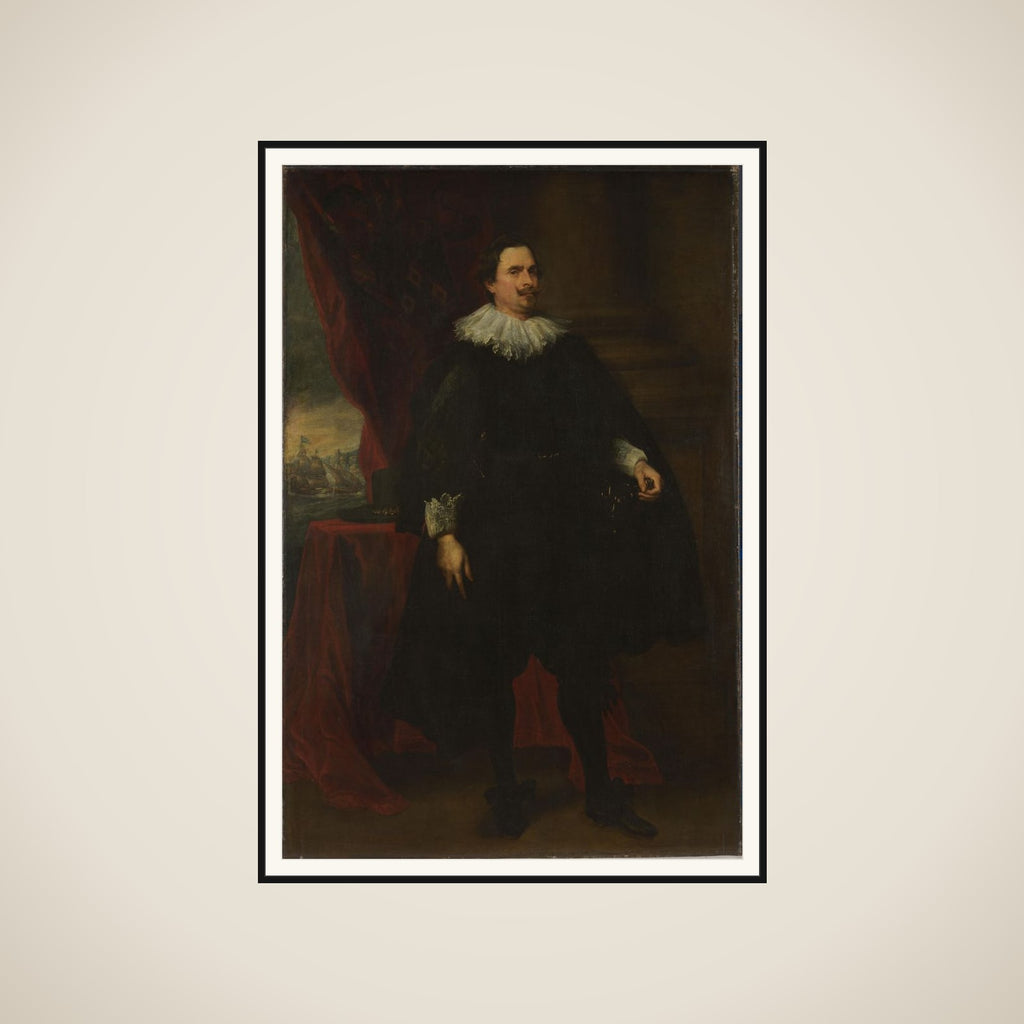 Portrait of a Male Member of the Van der Borcht Family framed