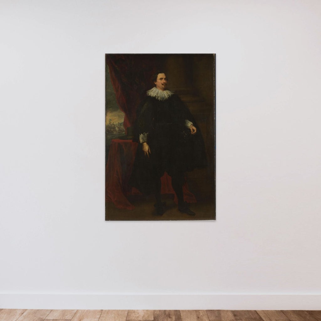 Portrait of a Male Member of the Van der Borcht Family unframed — shown to scale