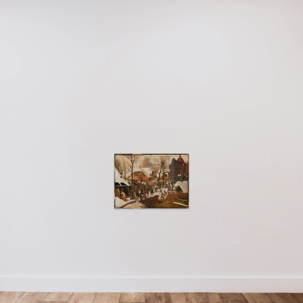 The Adoration of the Magi unframed — shown to scale