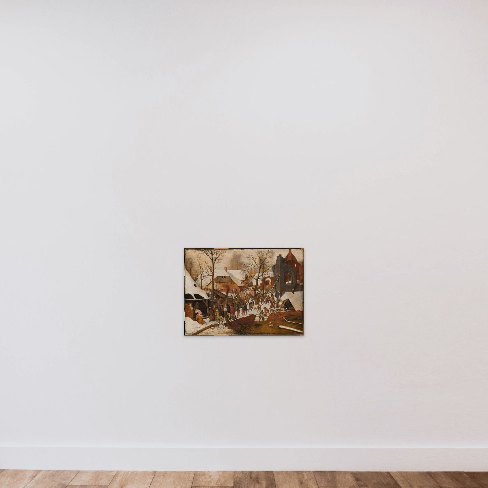 The Adoration of the Magi unframed — shown to scale