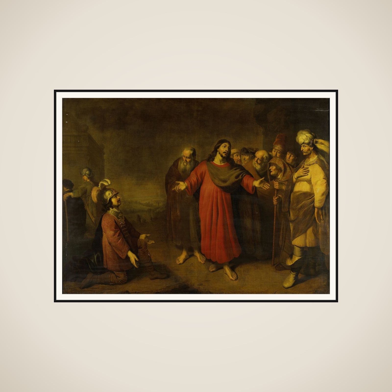 Christ and the Centurion framed