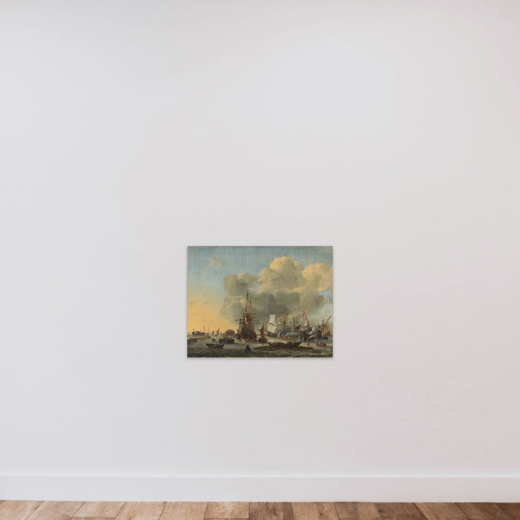 The Caulking of Ships at the Bothuisje on Het IJ in Amsterdam unframed — shown to scale