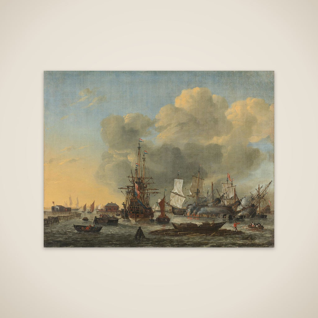 The Caulking of Ships at the Bothuisje on Het IJ in Amsterdam unframed print