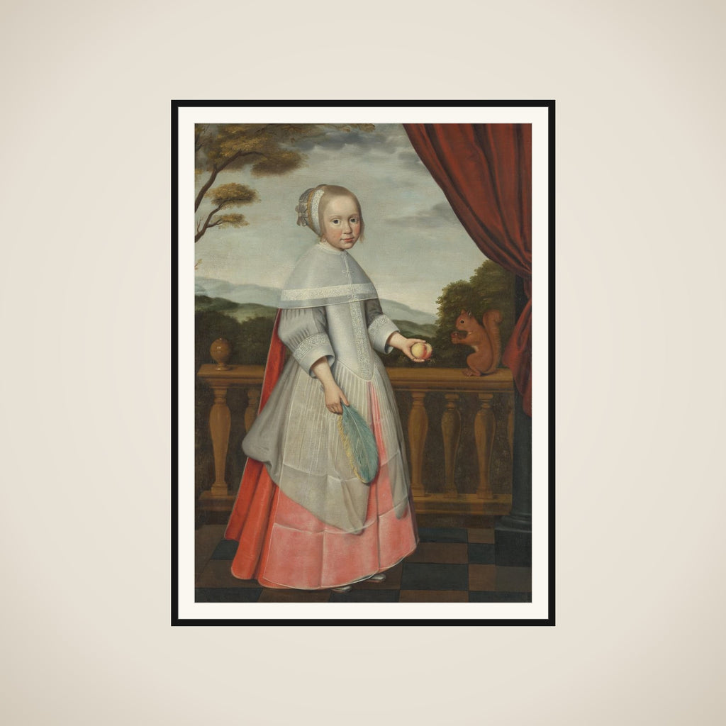 Portrait of Elisabeth van Oosten (1660-1714), as a Child framed