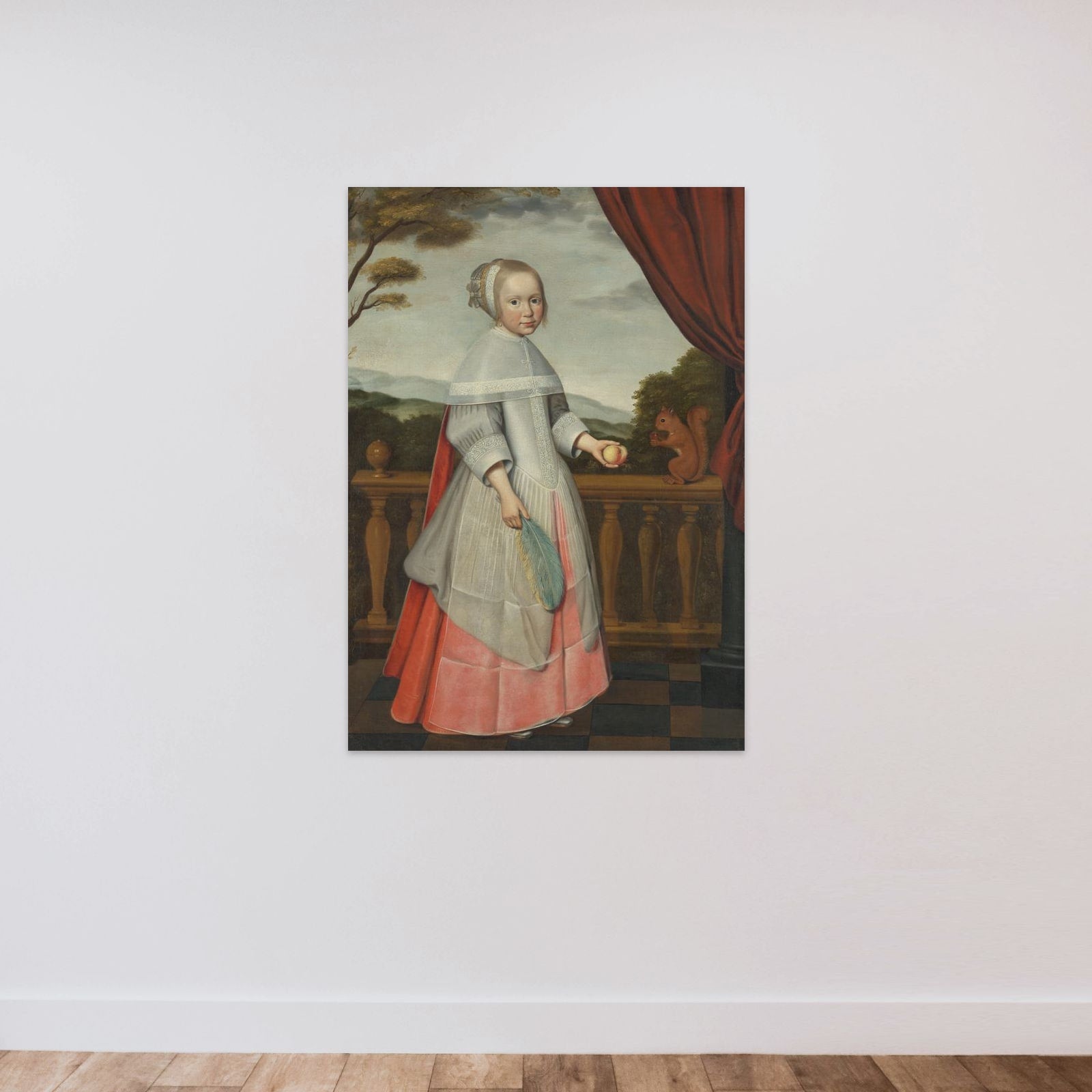 Portrait of Elisabeth van Oosten (1660-1714), as a Child unframed — shown to scale