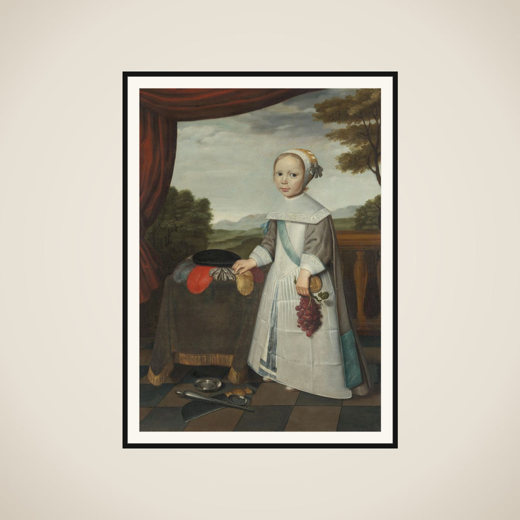 Portrait of Johannes van Rees (1662-1690/91), Half Brother of Elisabeth van Oosten, as a Child framed