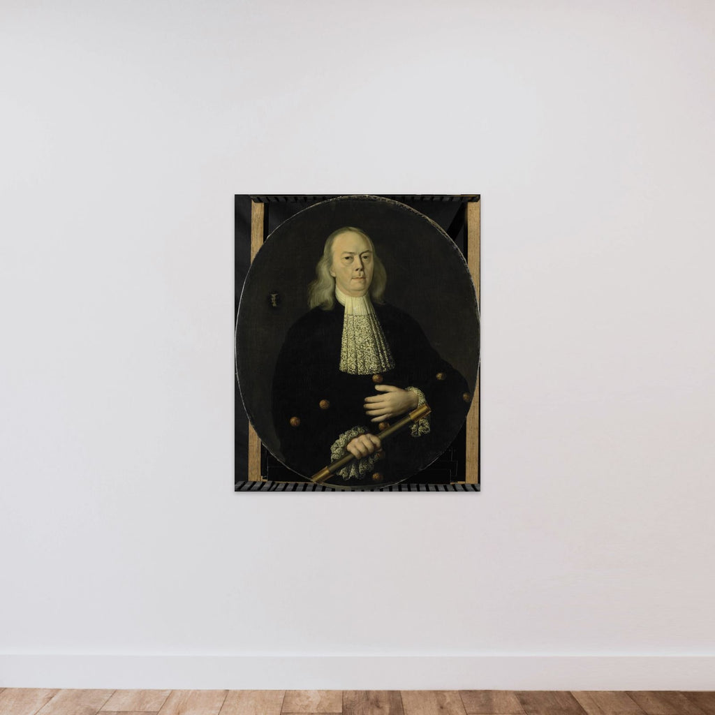Portrait of Abraham van Riebeeck (1653-1713) unframed — shown to scale