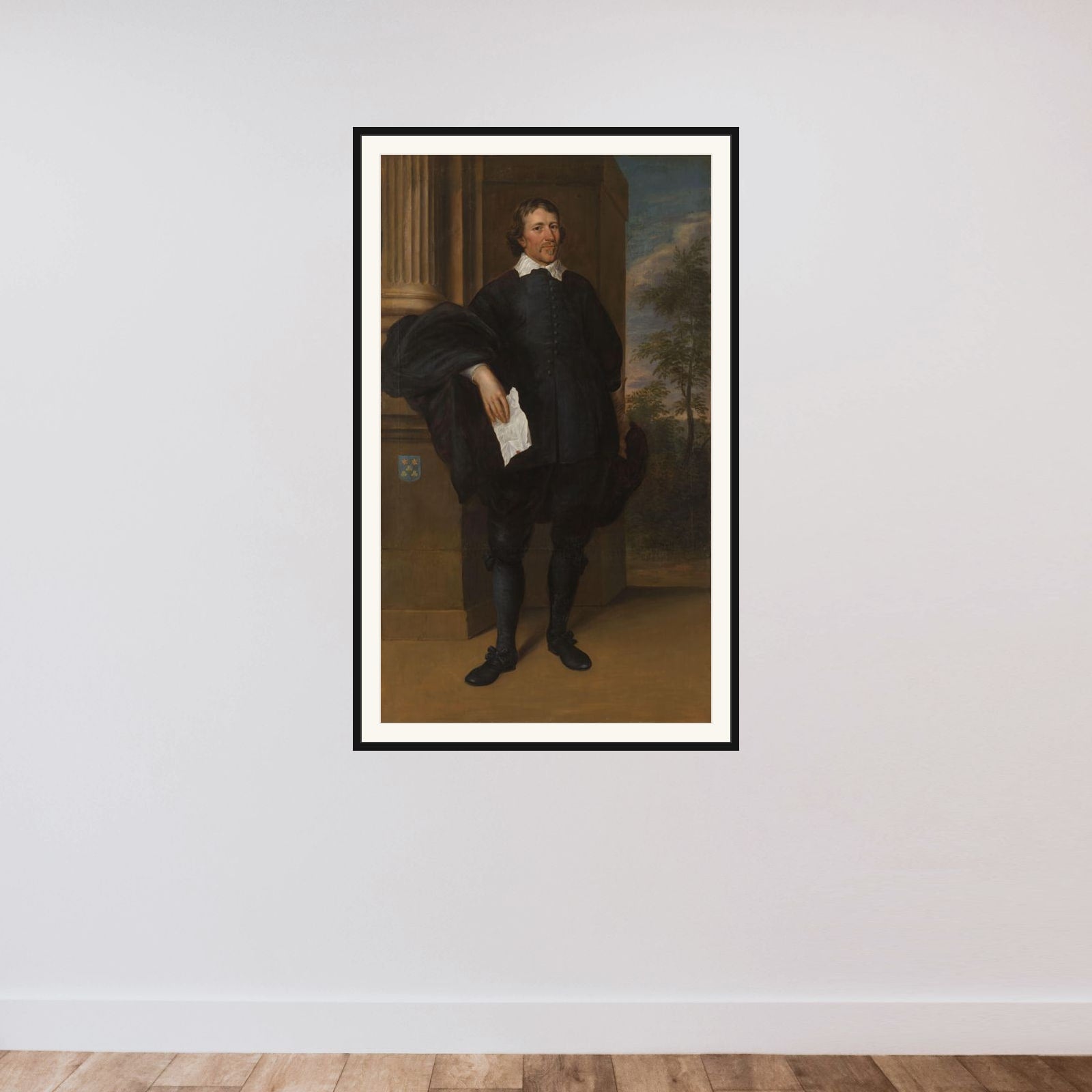 Willem Kettingh (d 1670). Chief Treasurer and Bailiff of the Prince of Orange framed — shown to scale