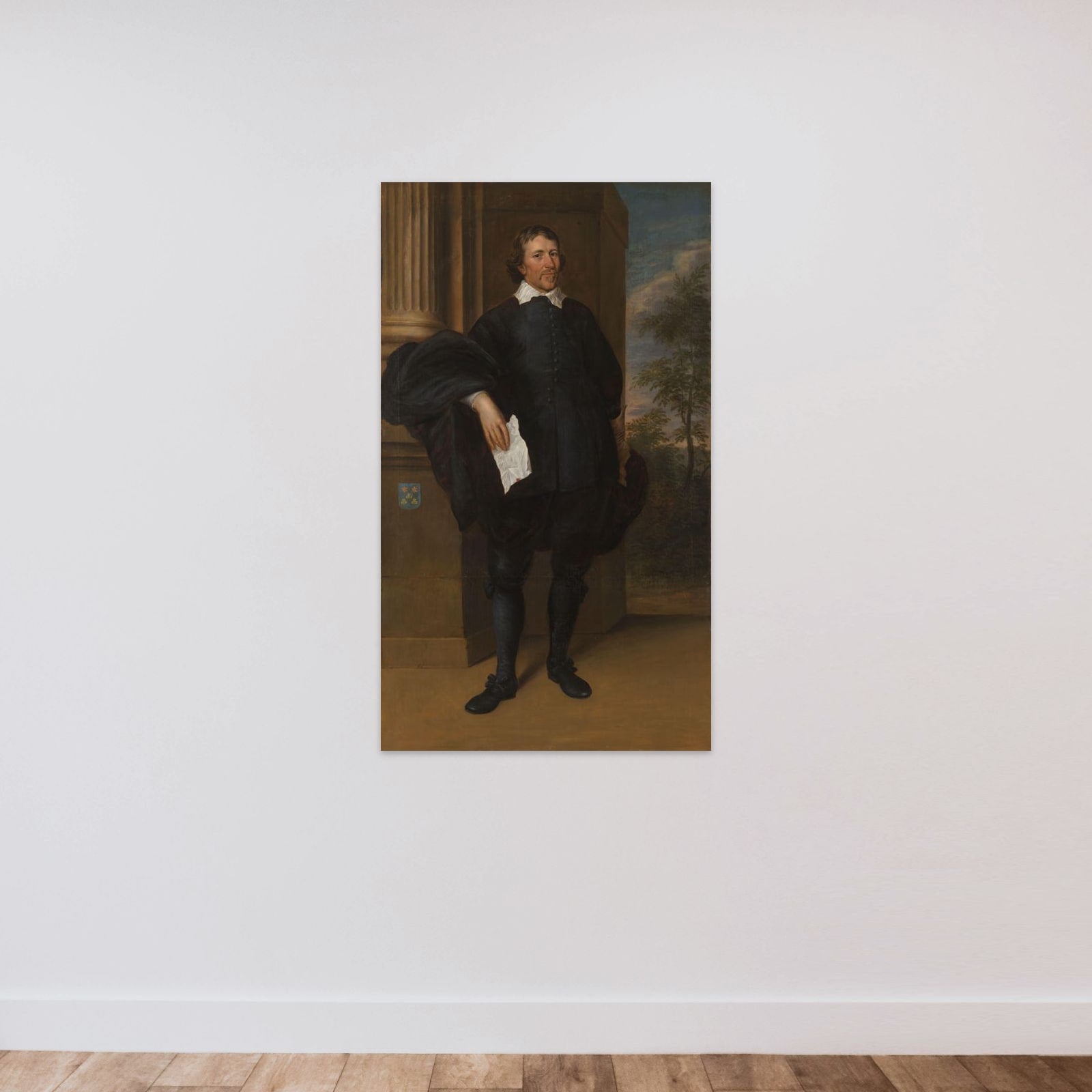 Willem Kettingh (d 1670). Chief Treasurer and Bailiff of the Prince of Orange unframed — shown to scale