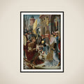 Left Wing of an Altarpiece with the Meeting of Abraham and Melchizedek framed