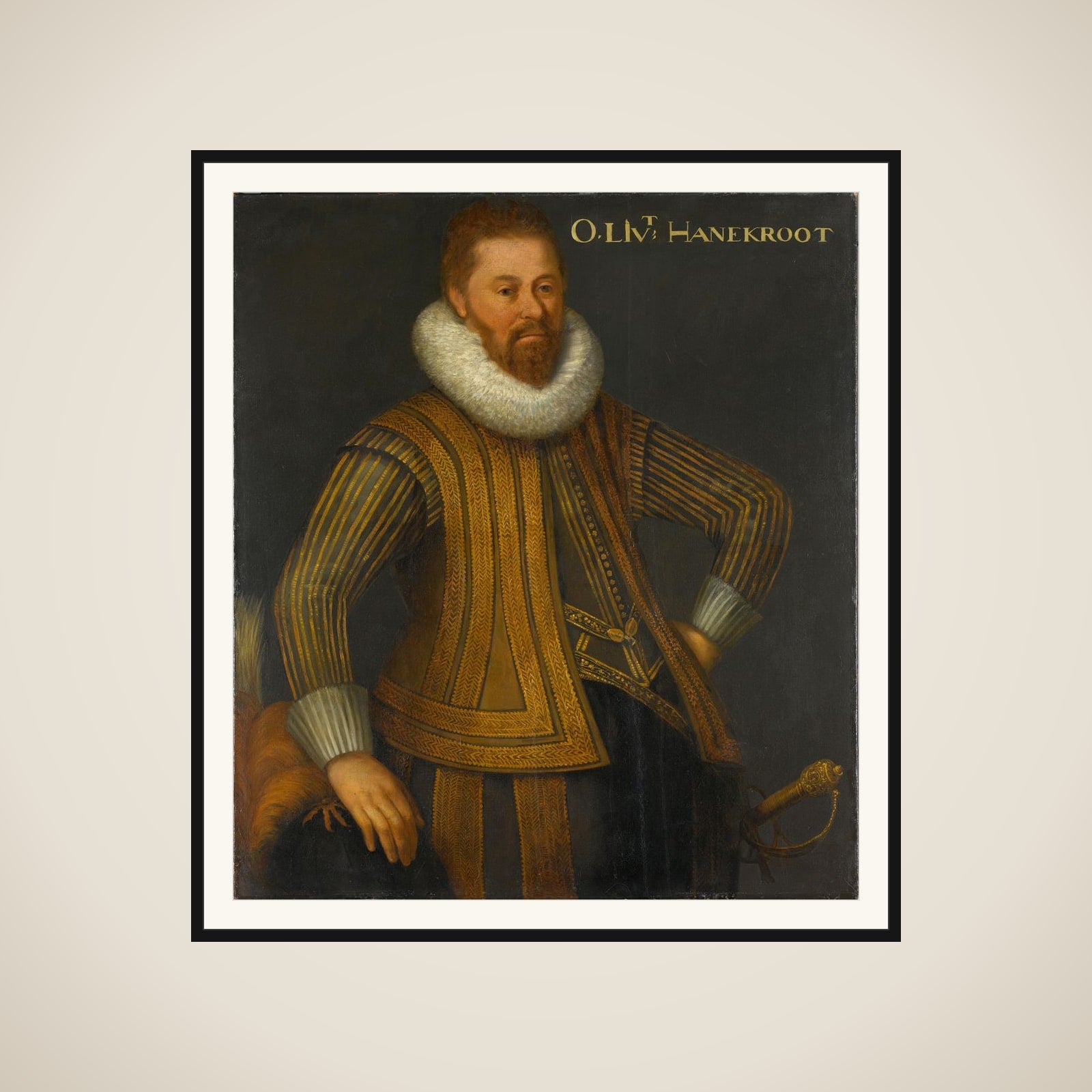 Portrait of Eberhardt Hanekrodt (?-1637) framed