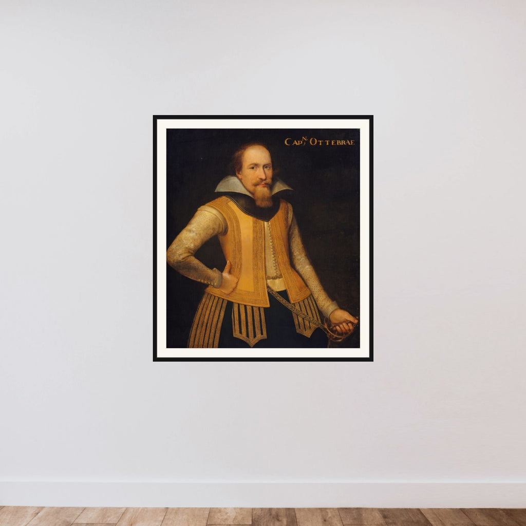 Portrait of Otto Brahe (1578-1652) framed — shown to scale