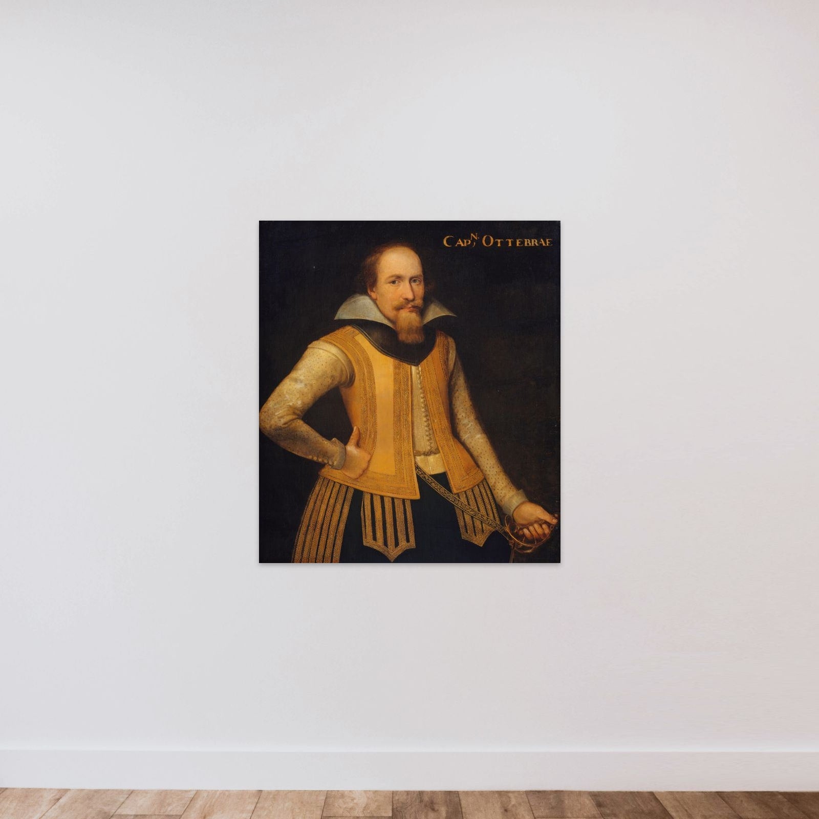 Portrait of Otto Brahe (1578-1652) unframed — shown to scale