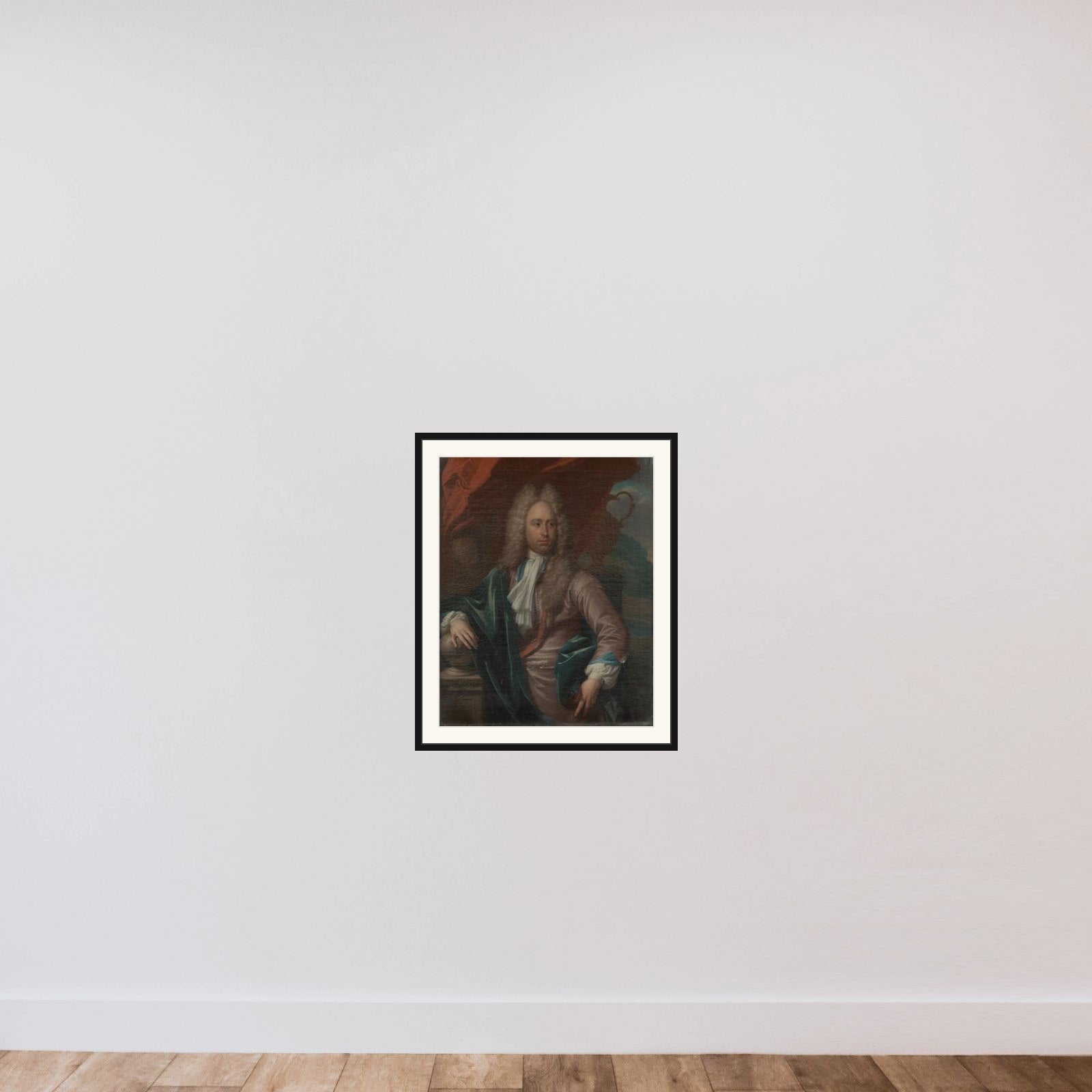 Portrait of Caspar Adriaen Parduyn (1685-1735), Bailiff of Middelburg framed — shown to scale