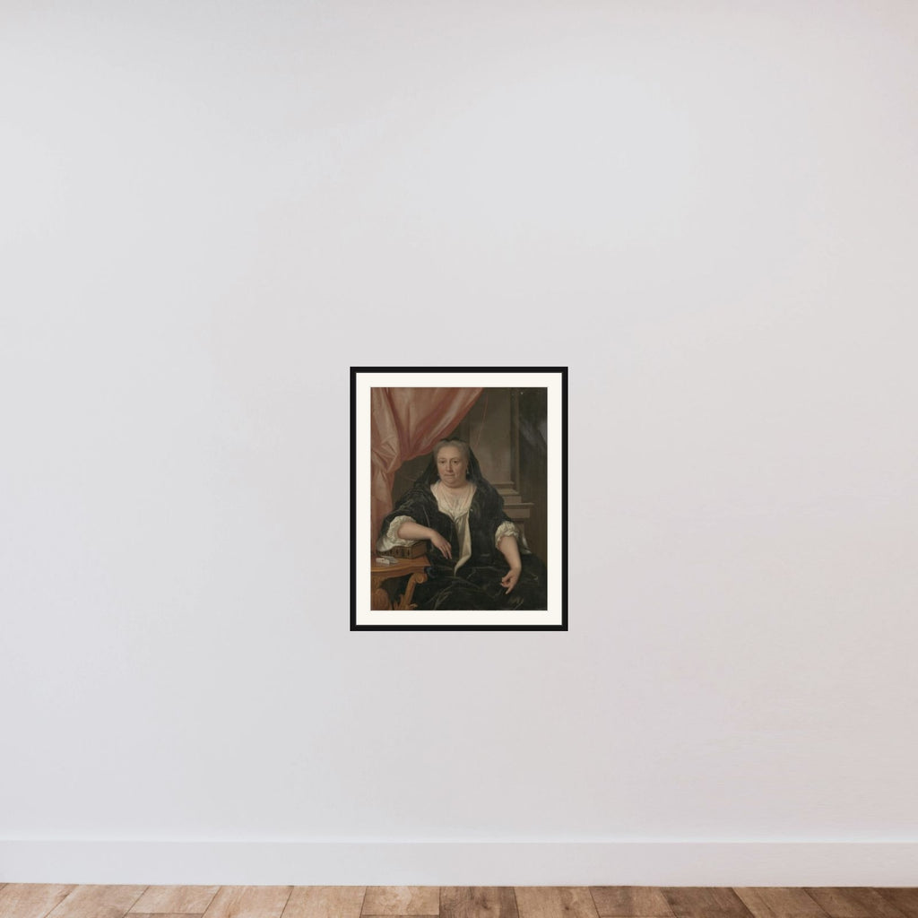 Portrait of Maria van Citters (1684-1752), Wife of Caspar Adriaen Parduyn framed — shown to scale