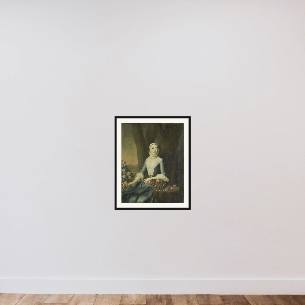 Portrait of Magdalena van Citters, Wife of Adriaen Isaac Hurgronje framed — shown to scale