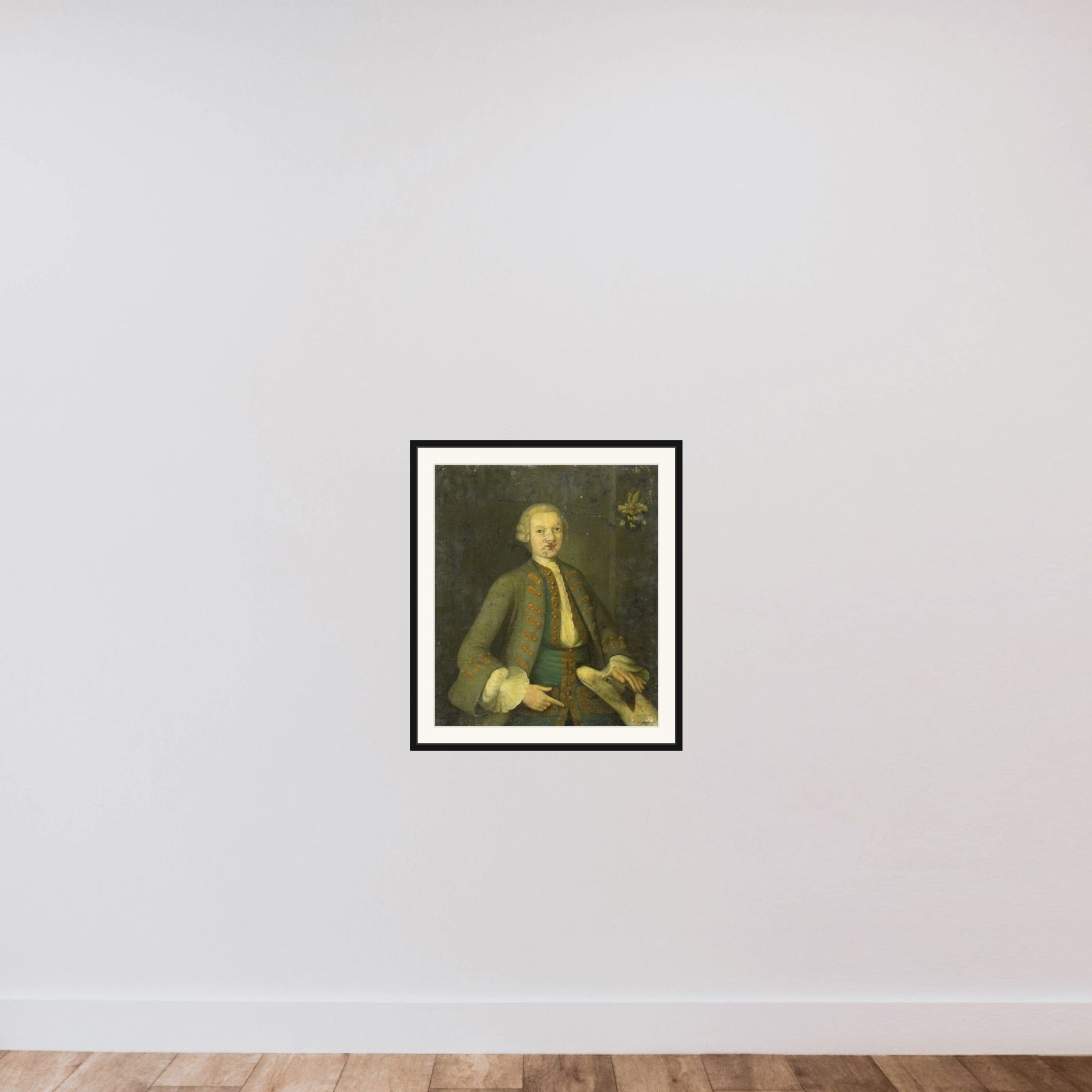 Portrait of a Man framed — shown to scale