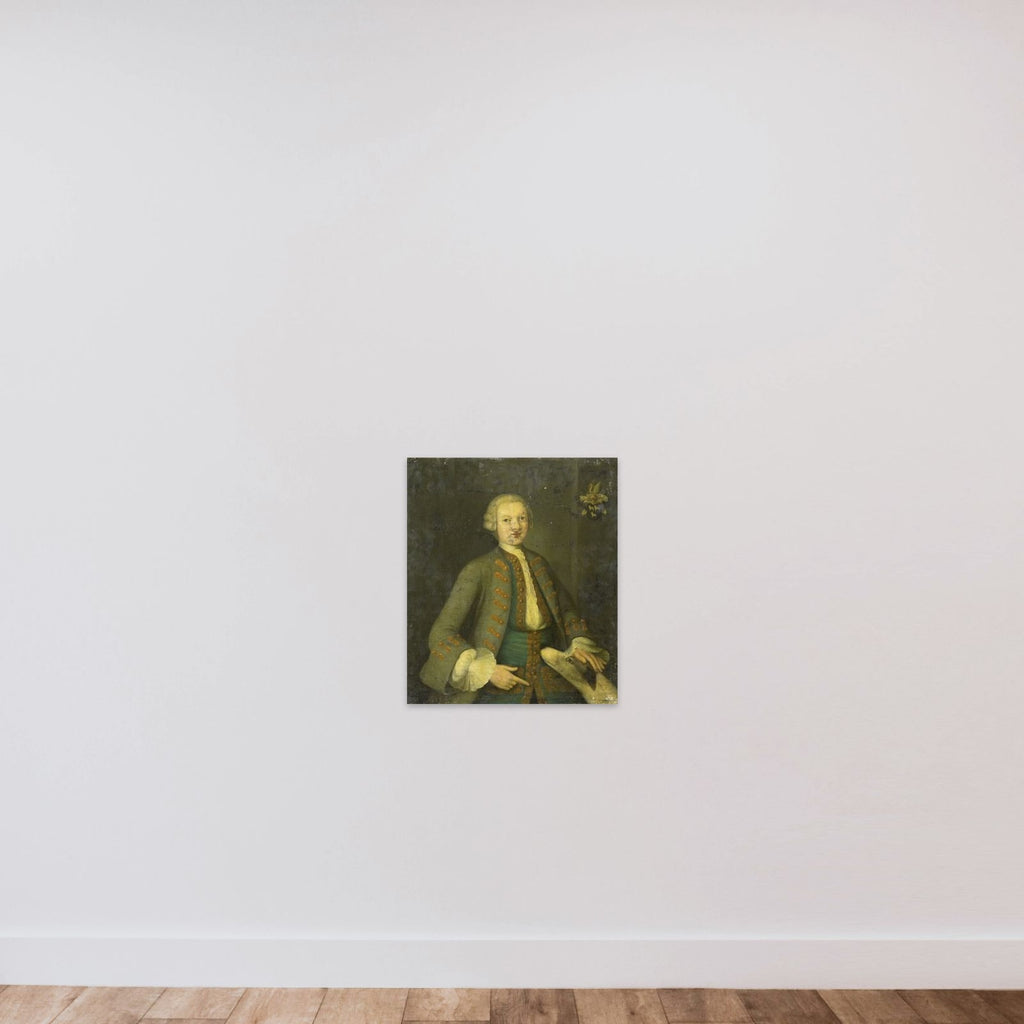 Portrait of a Man unframed — shown to scale