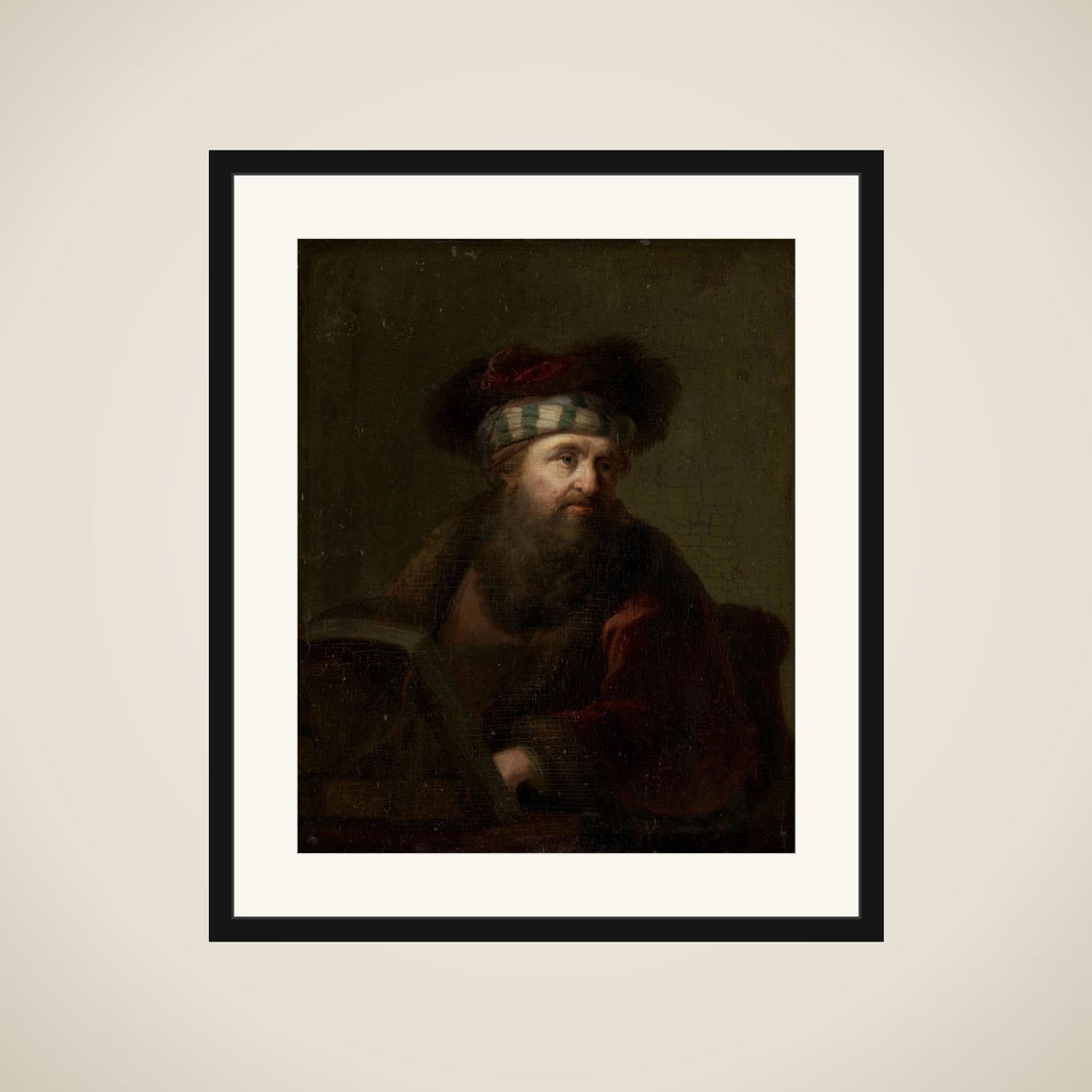 A Man in Oriental Costume (Portrait of a Rabbi) framed