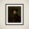 A Man in Oriental Costume (Portrait of a Rabbi) framed