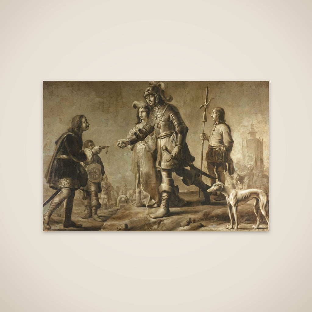 Boudewijn van Heusden (830-870) and his Wife Sophia Receiving Homage from the Legate of King Edmund, c. 1626 unframed print