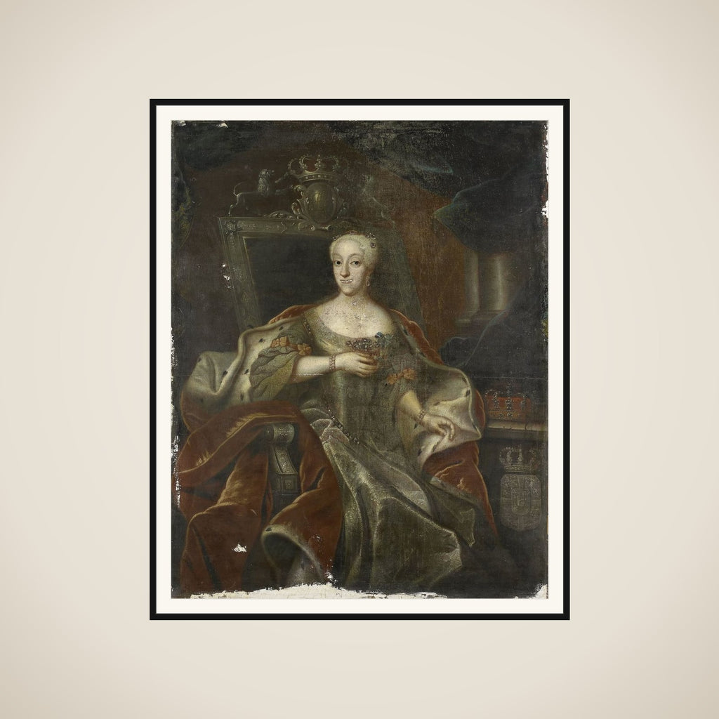 Portrait of Princess Charlotte Amalie, Daughter of Frederick IV, King of Denmark framed