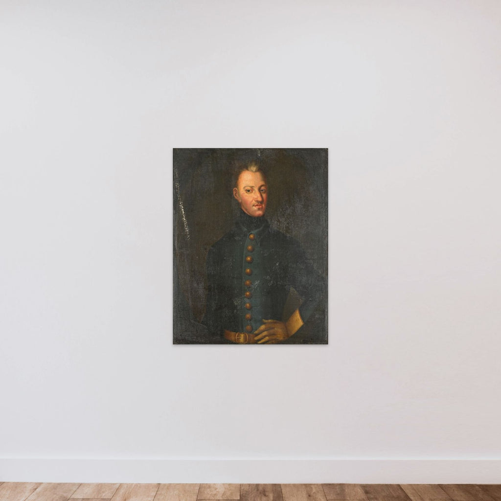 Charles XII (1682-1718), King of Sweden unframed — shown to scale