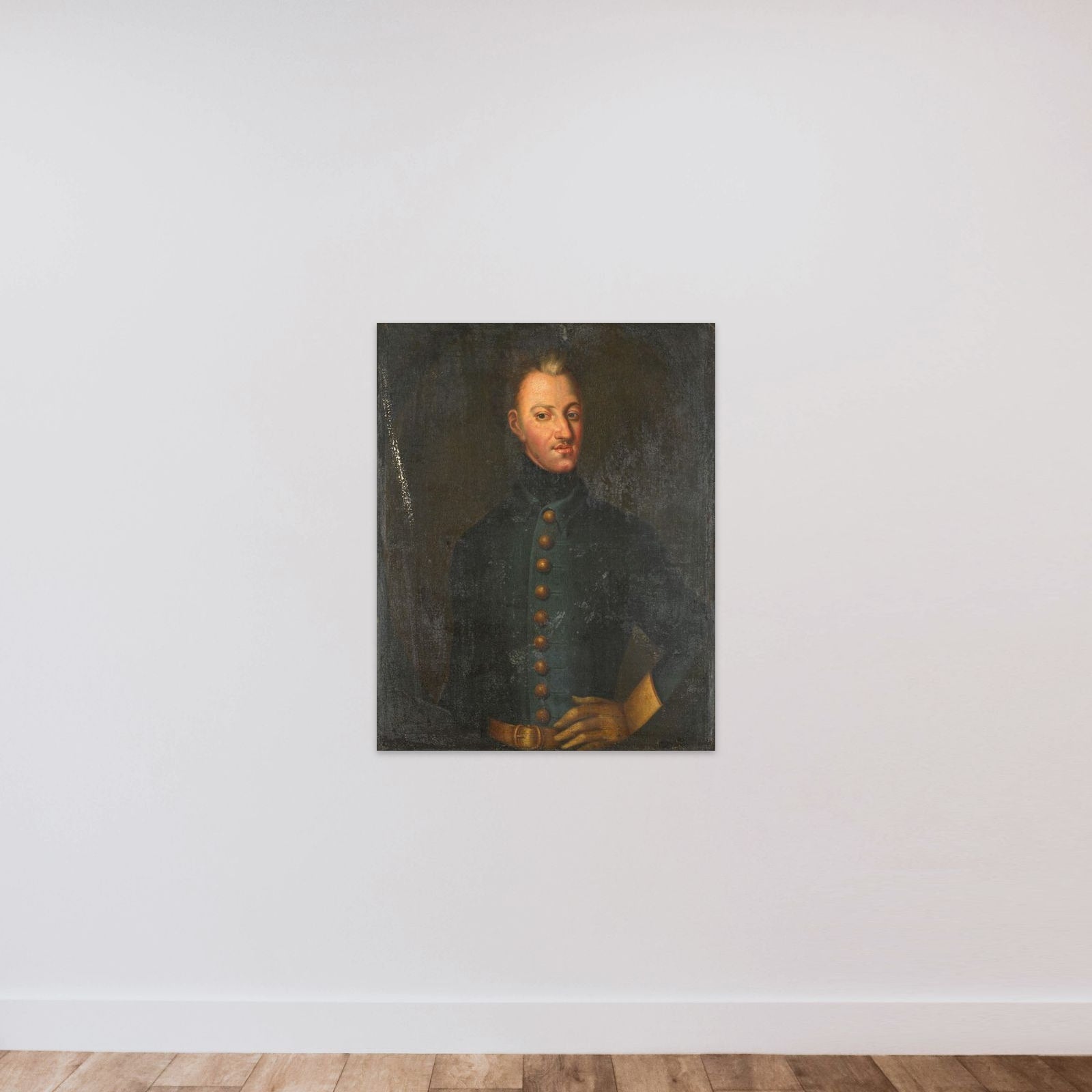 Charles XII (1682-1718), King of Sweden unframed — shown to scale