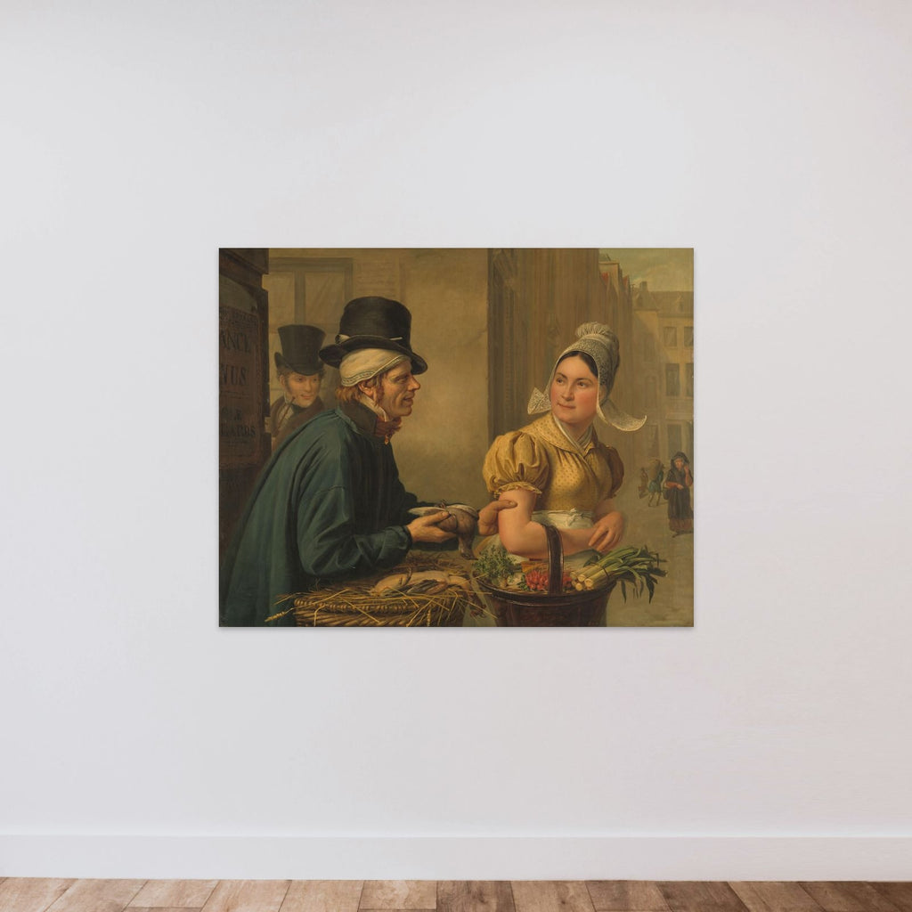 The Poultryman unframed — shown to scale
