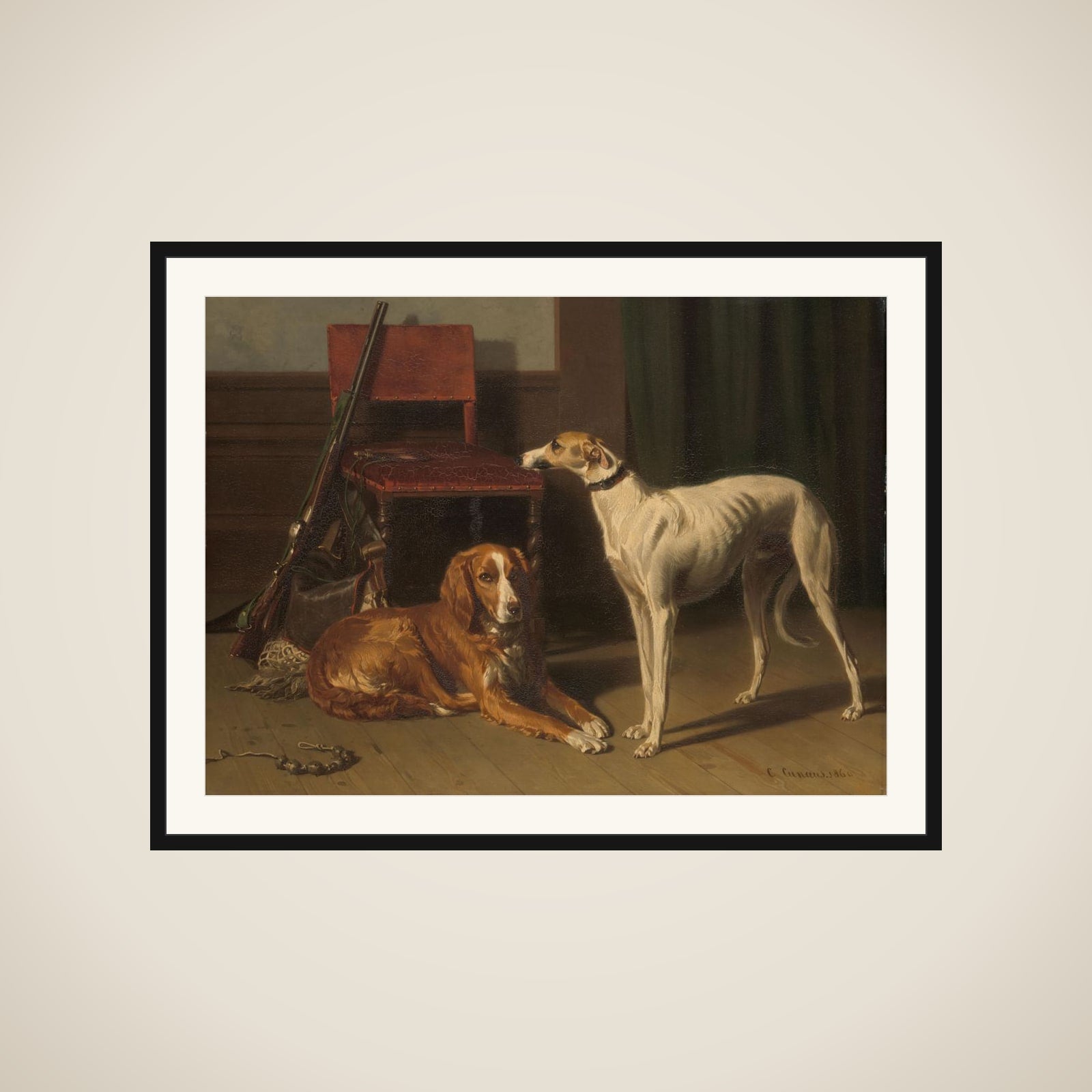 Hunting Companions framed