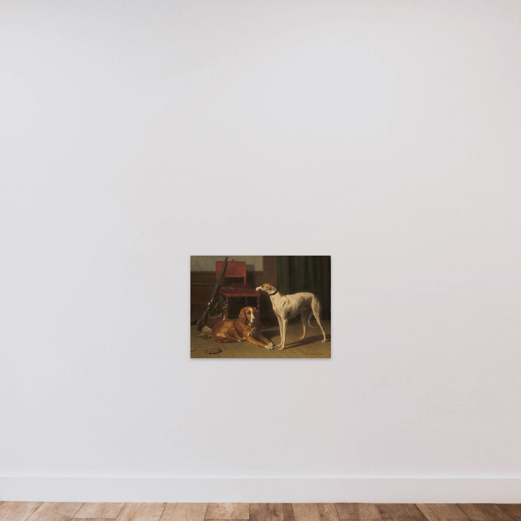 Hunting Companions unframed — shown to scale