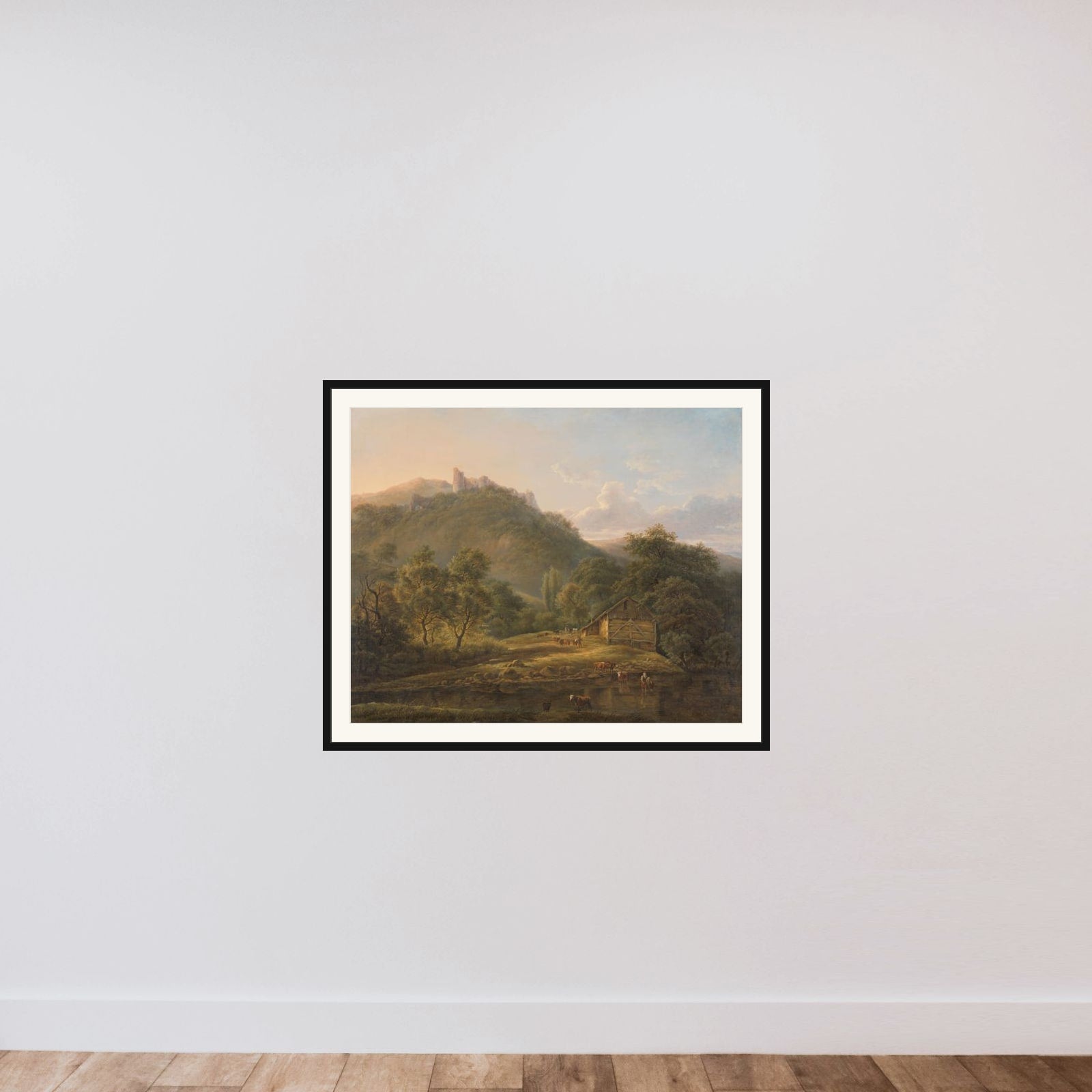 On the Sambre River framed — shown to scale