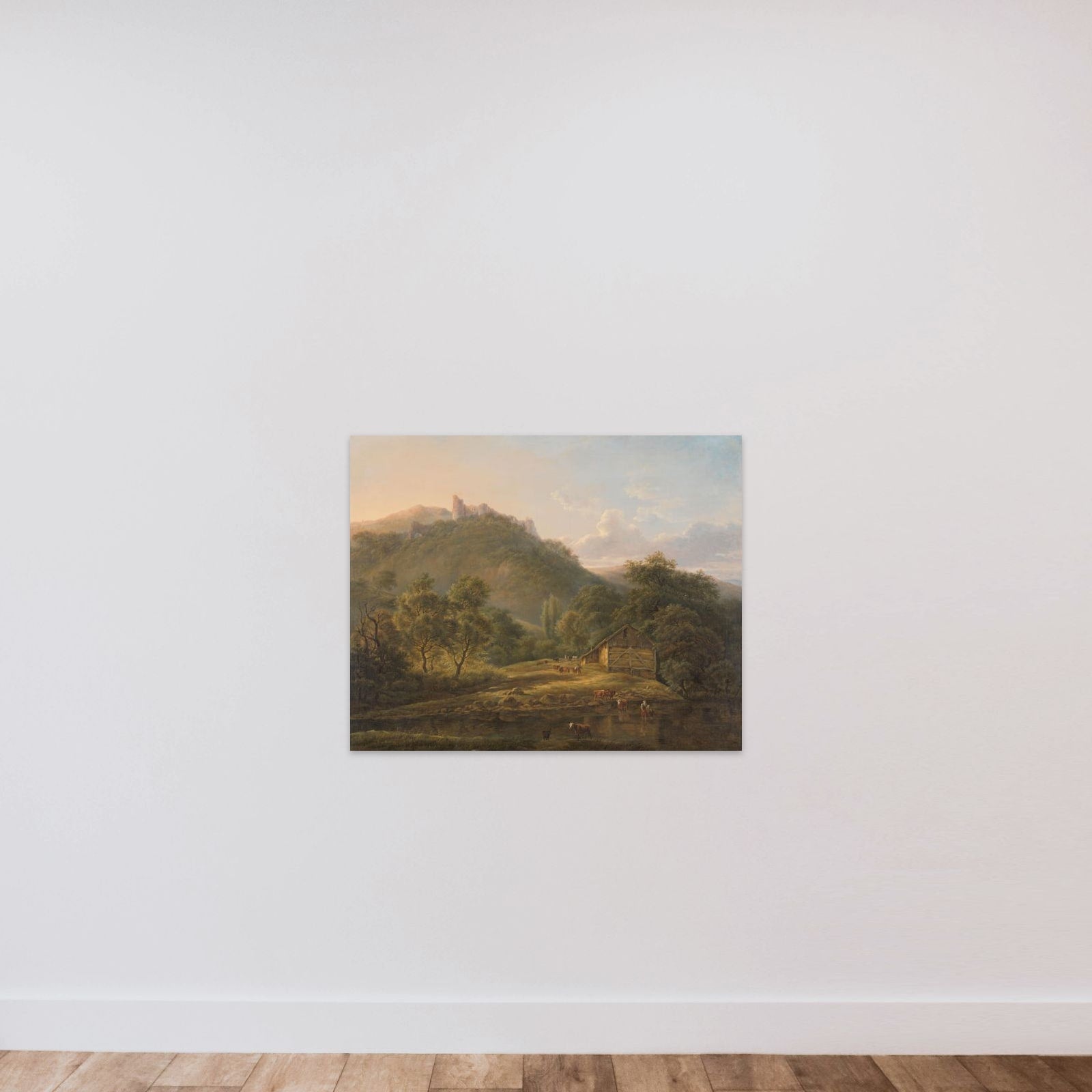 On the Sambre River unframed — shown to scale