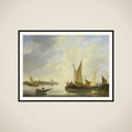View of Dordrecht seen from Papendrecht framed