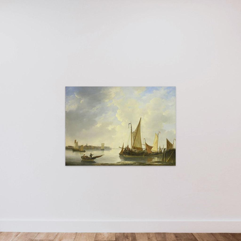 View of Dordrecht seen from Papendrecht unframed — shown to scale