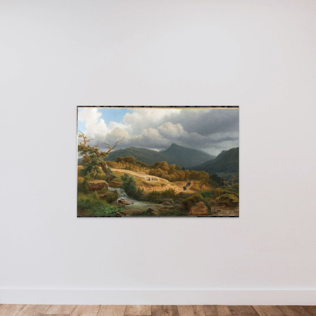 The Cemetery at Baden-Baden unframed — shown to scale