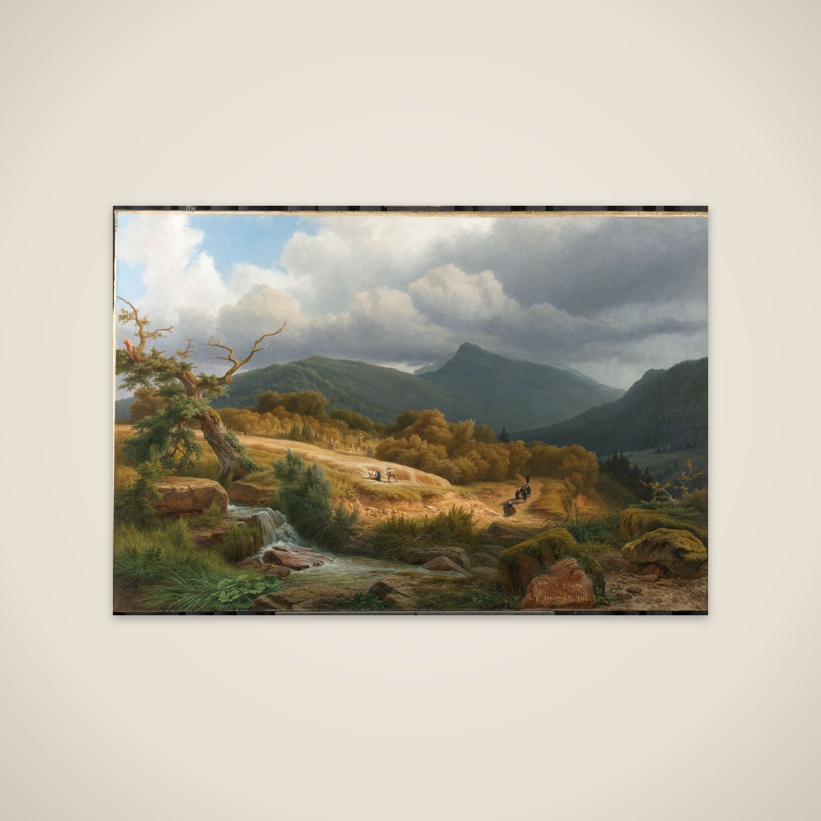 The Cemetery at Baden-Baden unframed print