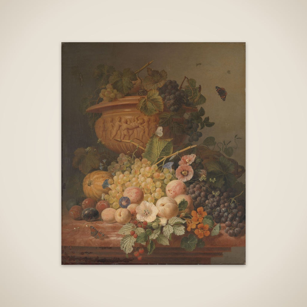Still Life with Flowers and Fruit unframed print