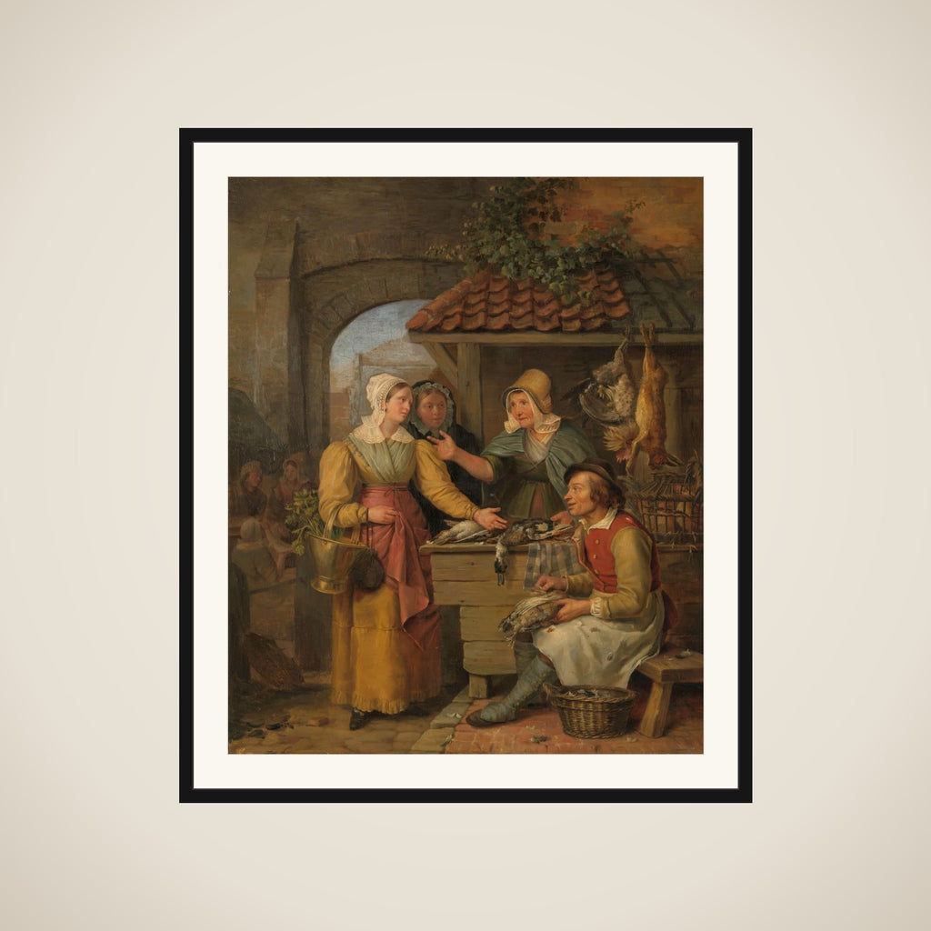 The Poultry Stall framed