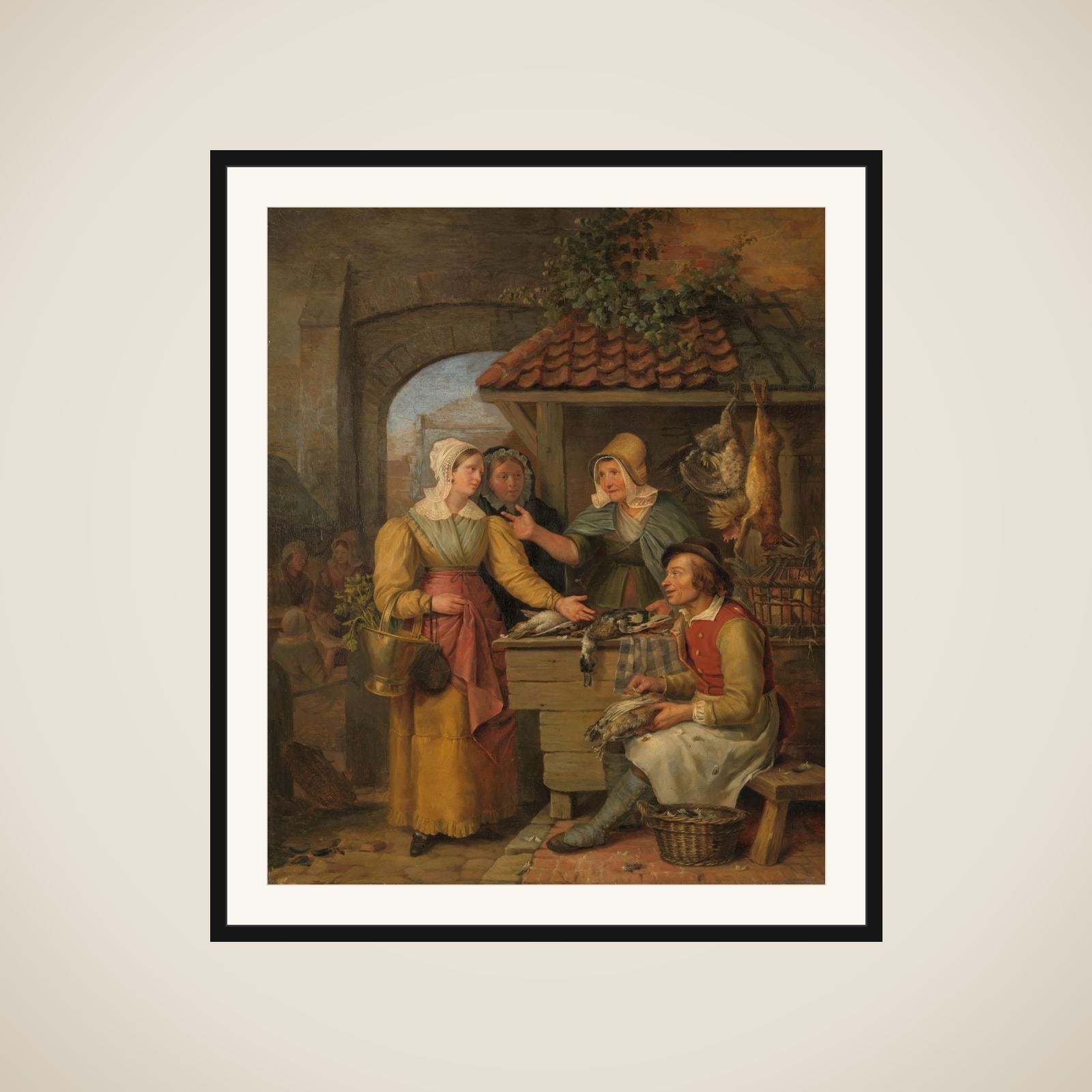 The Poultry Stall framed