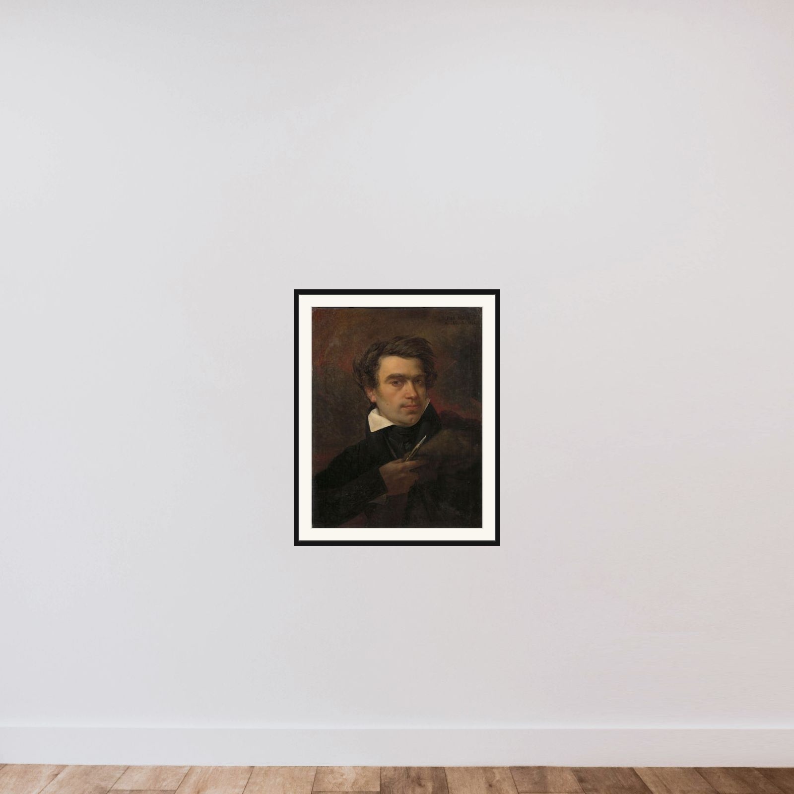 Self Portrait framed — shown to scale