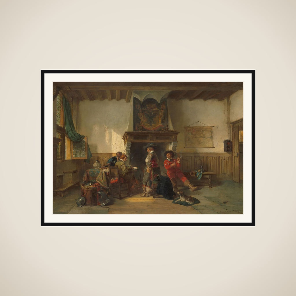 Soldiers in a Guardsroom framed