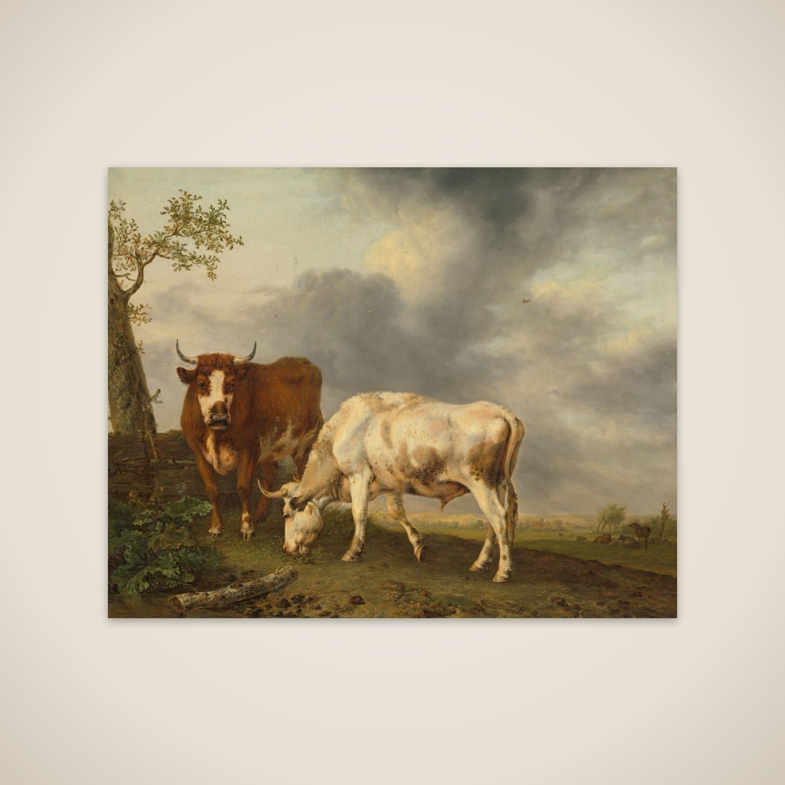 Oxen in the Meadow unframed print