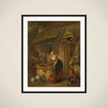 Woman Drawing Water from a Well framed