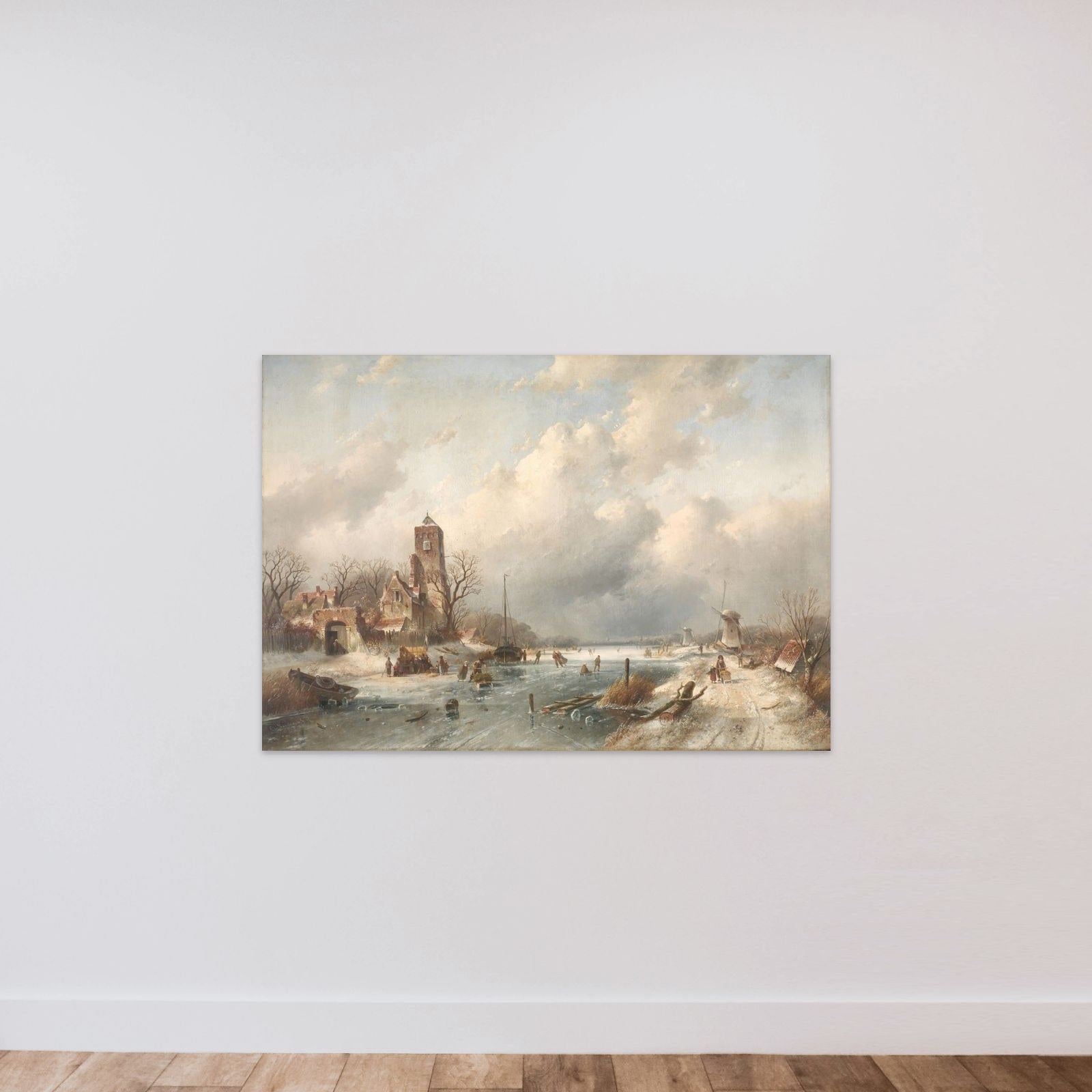 Winter Scene unframed — shown to scale