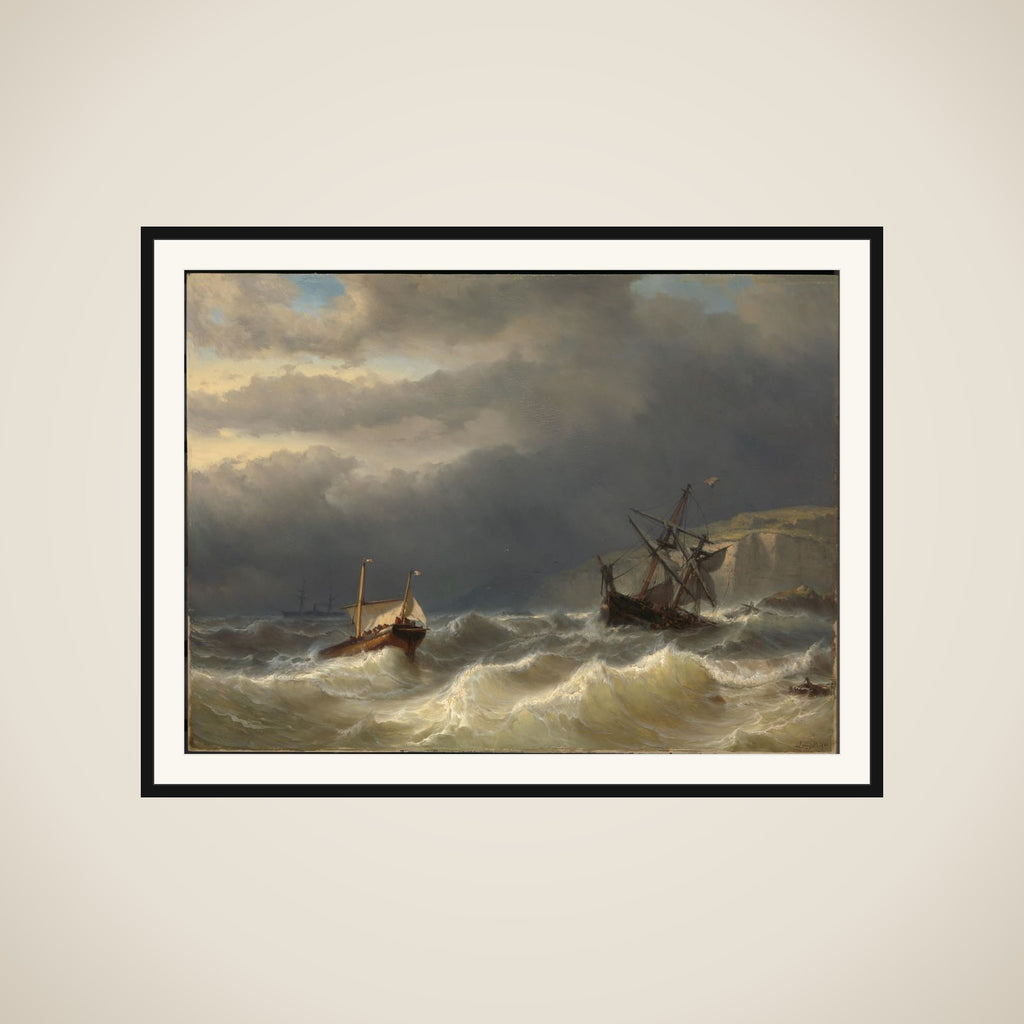 Storm in the Strait of Dover framed