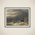 Storm in the Strait of Dover framed