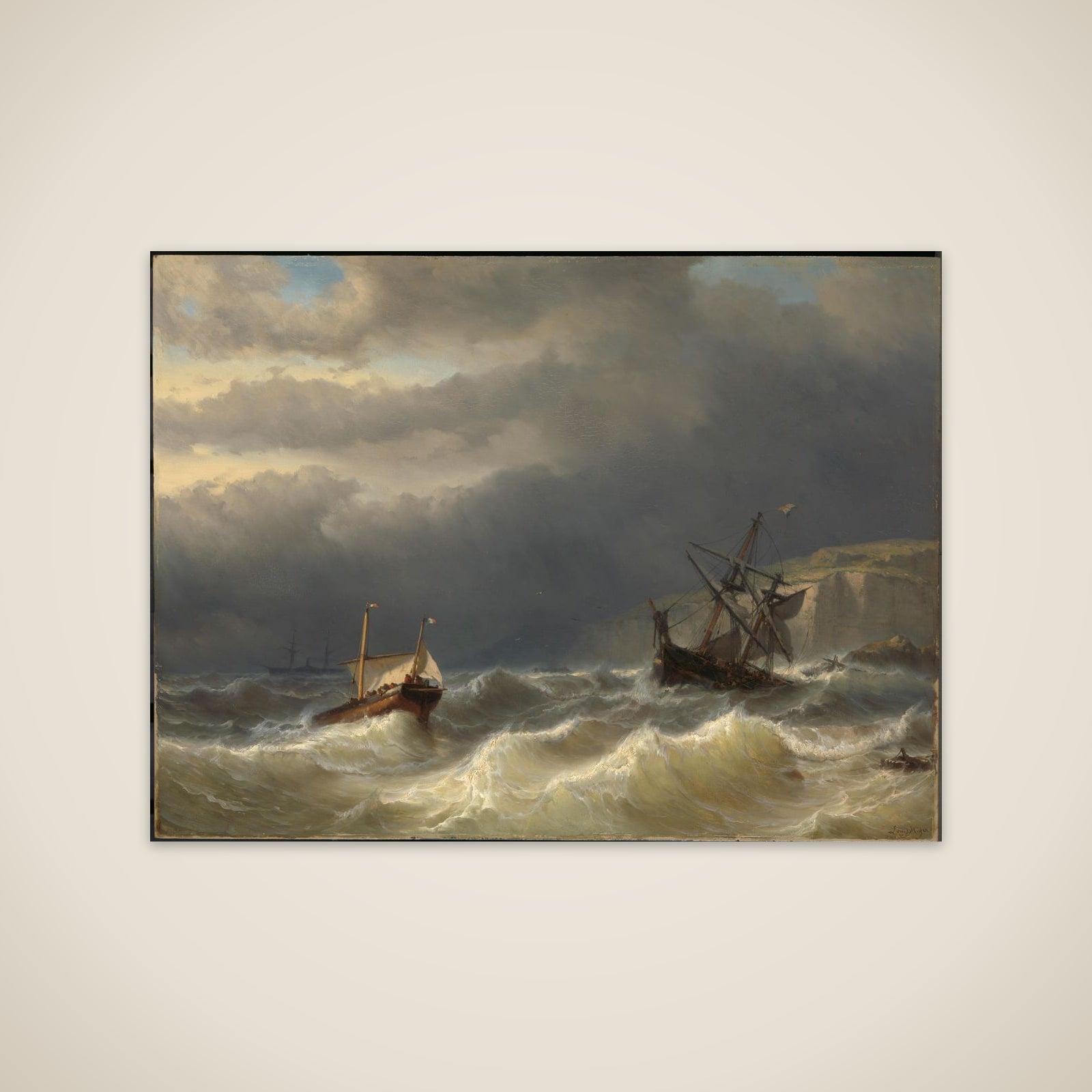Storm in the Strait of Dover unframed print