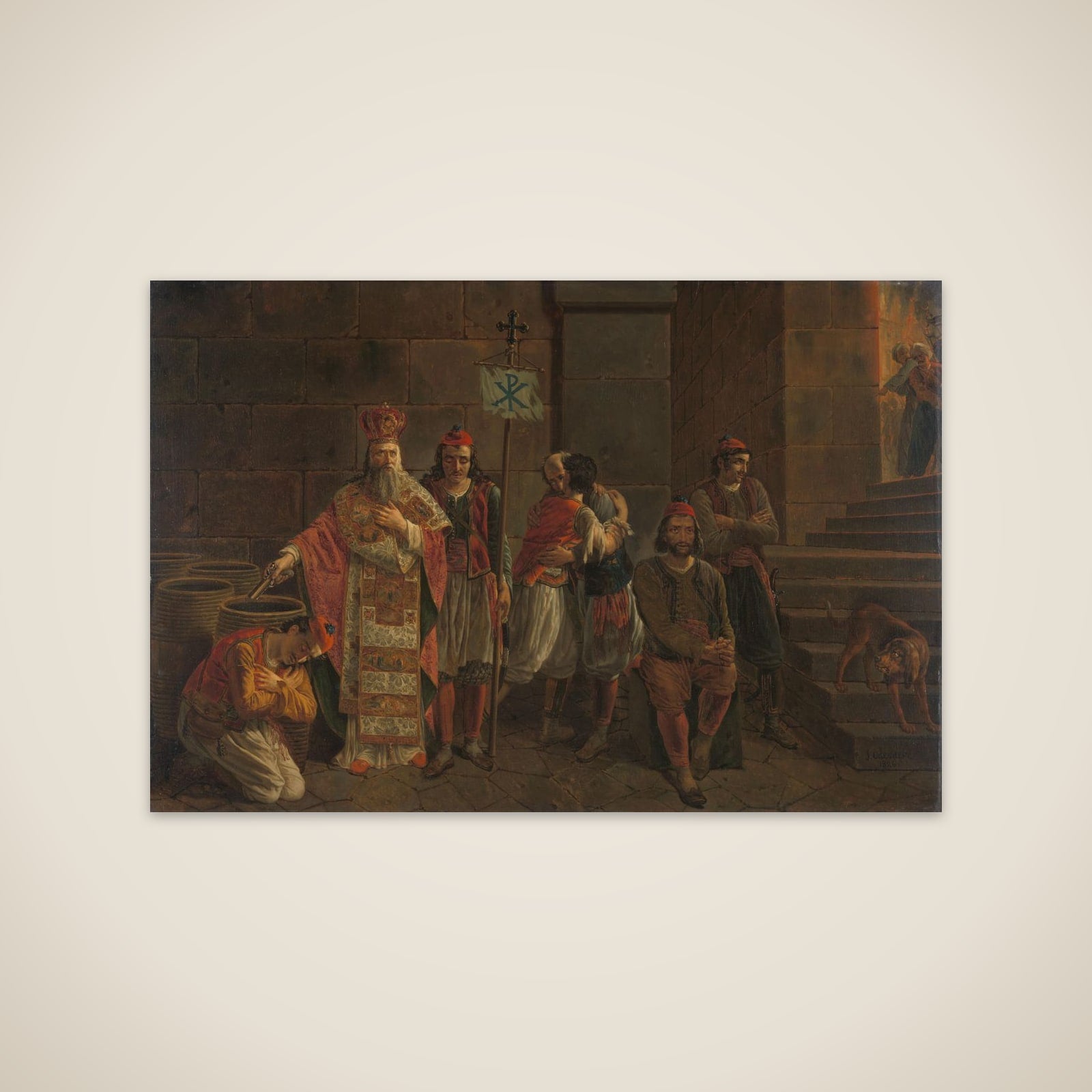 The Last Defenders of Missolonghi, 22 April 1826: an episode from the Greek War of Independence unframed print