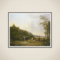 Landscape with Herdsmen and Cattle framed